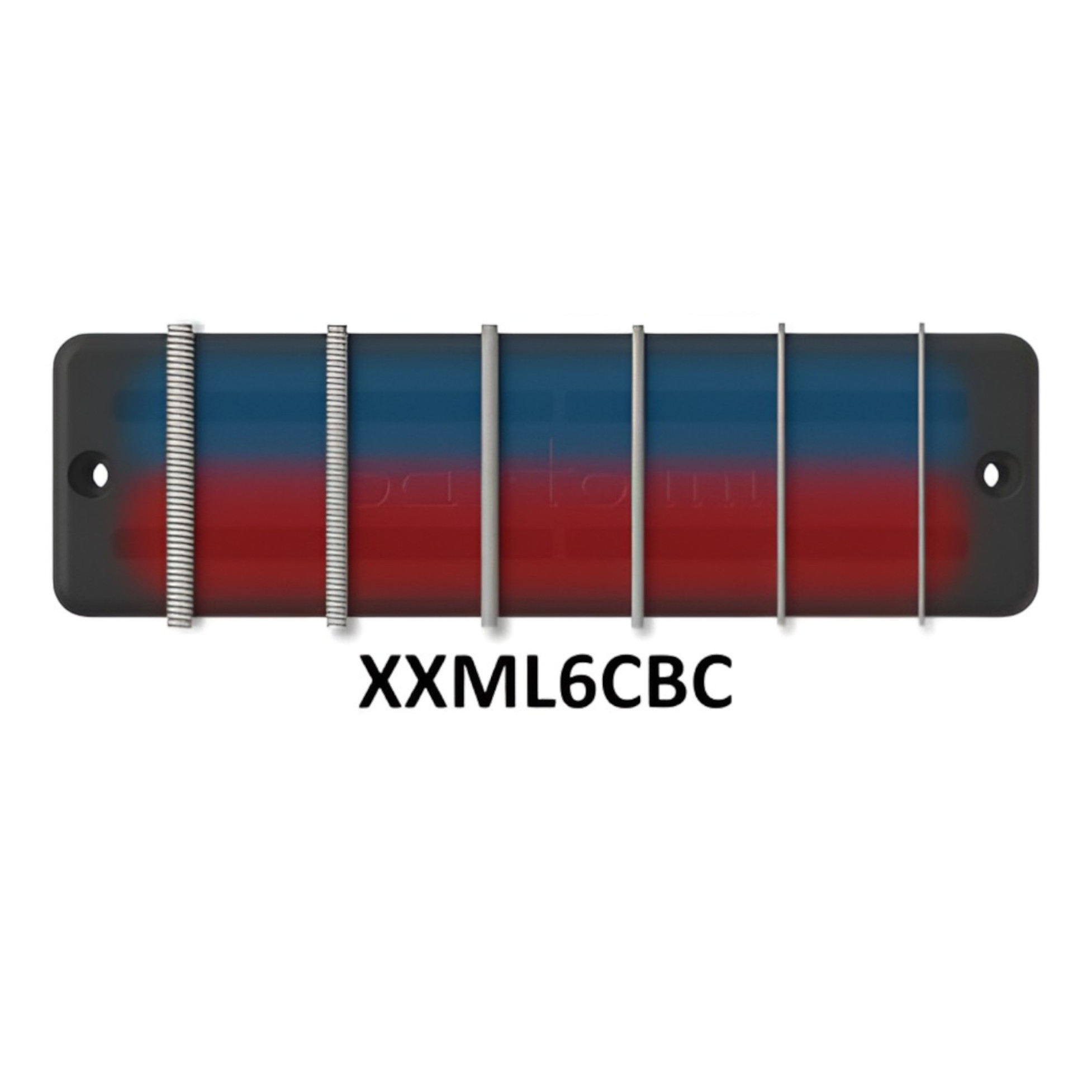 6-String Classic Bass Quad Coil ML Soapbar, Bridge, Black